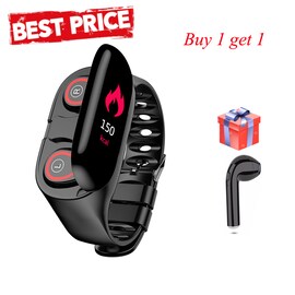 2 in1 Sport Fitness Bracelet with Bluetooth Earphones