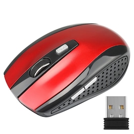 2.4GHz Wireless Mouse Adjustable Red
