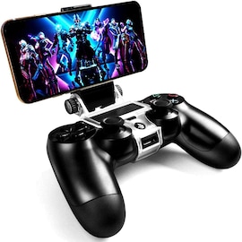 270x Degree PS4 Wireless Controller Phone clip Mountx Holder Stand Bracket Compatible with PS4 Pro/Slim Dualshock 4 Black