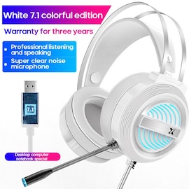 7.1 Channel Gaming Wired Headset White