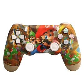 Controller Compatible with PlayStation PS4/PC Double Shock 4th Bluetooth Wireless Gamepad Joystick Remote  Mario Multi-Colored