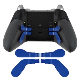 DATA FROG Metal Bumper Trigger Paddles Replacement For Xbox One Elite Controller Blue