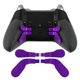 DATA FROG Metal Bumper Trigger Paddles Replacement For Xbox One Elite Controller Purple