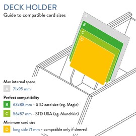 Deck holder (250 standard size sleeved cards)-Cherry