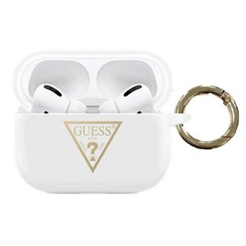 Etui Guess GUACAPLSTLWH Apple AirPods Pro cover biały/white Silicone Triangle Logo