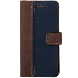 Google Pixel 4A- Surazo® Phone Case Genuine Leather- Nubuck Nut and Navy