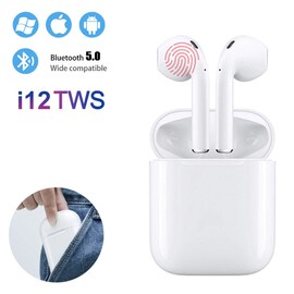 i12 TWS Bluetooth Earphone - White
