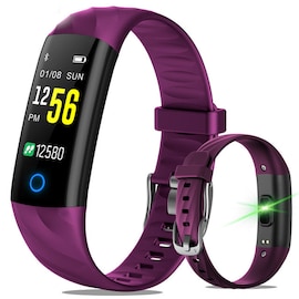 IP68 Waterproof Smart Watch with Fitness Tracker blood pressure heart rate monitor - Purple