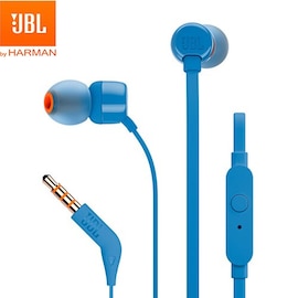 JBL T110 Wired Stereo Earphones With Microphone Blue