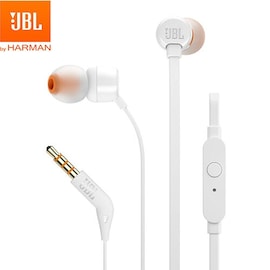 JBL T110 Wired Stereo Earphones With Microphone White