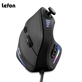 Lefon Vertical Gaming Mouse Wired RGB