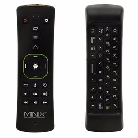 MINIX NEO A3 Wireless Air Mouse with Voice Input QWERTY Keyboard Six-Axis Gyroscope Remote Control Black