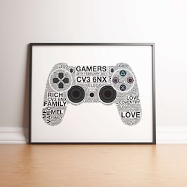 Personalised Playstation 4 Controller Print A3 (297mm x 42mm)