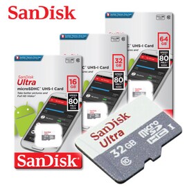 SanDisk Ultra - micro SD HC Flash Memory Card 80MB Class 10 16 GB