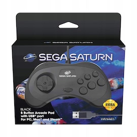 SEGA Saturn Official Wired Gamepad Black USB