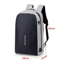 Shellnailx Waterproof Laptop Bag Travel Backpack Multi Function Anti Theft Bag For Men PC Backpack USB Charging For Macb Gray