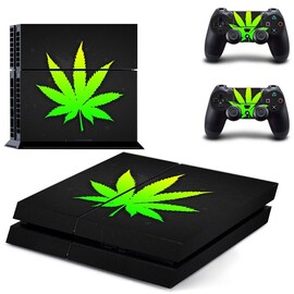 Skin Weed Style 1 for Playstation 4 Normal with Two Controllers Stickers
