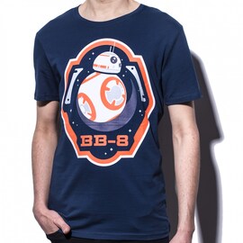 Star Wars - BB-8 and Stars T-shirt L Blue