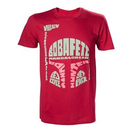 Star Wars - Boba Fett Word Play T-shirt M Red