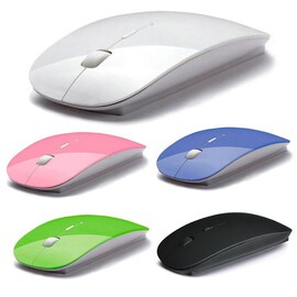 Super Slim Wireless Computer Mouse 2.4G USB 1600 DPI For PC Laptop Pink