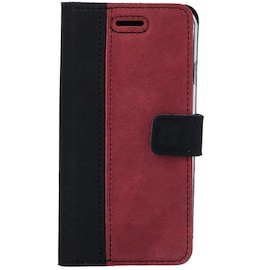 Surazo® Back Case Genuine Leather for phone Samsung Galaxy A41 - Nubuck black and red