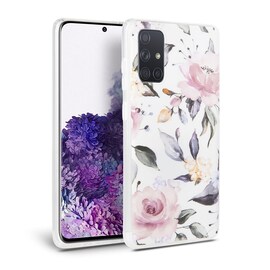 TECH-PROTECT FLORAL GALAXY A51 WHITE