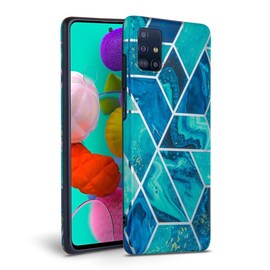 TECH-PROTECT MARBLE GALAXY A51 BLUE