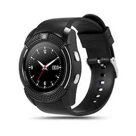 Waterproof Smart watch Bluetooth Android with SIM and Camera - Black