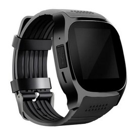 Waterproof Unisex Smart Bracelet with Pedometer GSM SIM Bluetooth Wrist Camera Watch T8 - Black