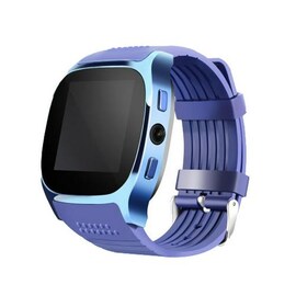 Waterproof Unisex Smart Bracelet with Pedometer GSM SIM Bluetooth Wrist Camera Watch T8 - Blue
