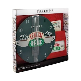 Zestaw prezentowy Przyjaciele Central Perk : zegar ścienny, notatnik, ścierka kuchenna