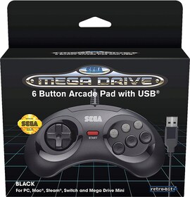 SEGA Mega Drive Mini Official Wired Gamepad Black USB