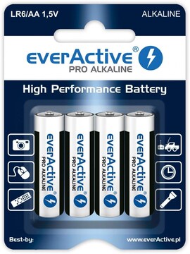 Baterie Alkaliczne Aa/Lr6 Everactive Pro Alkaline 4 Sztuki