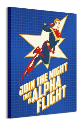 Captain Marvel Alpha Flight - obraz na płótnie