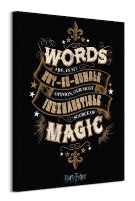 Harry Potter Words - obraz na płótnie