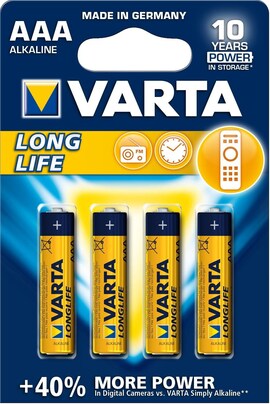 Baterie Varta Longlife Extra, Micro Lr03/Aaa - 4 Szt