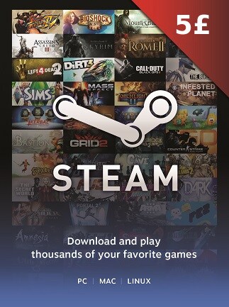 Steam Gift Card 5 Gbp Steam Key For Gbp Currency Only G2a Com - roblox gift card uk 5 pounds