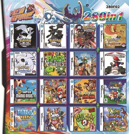 280 In 1 Video Game Card Cartridge For Nintendo Nds Ndsl Ndsi 2ds 3ds Nintendo 3ds G2a Com