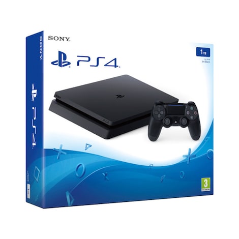 sony playstation slim 1tb system with additional dualshock 4 controller