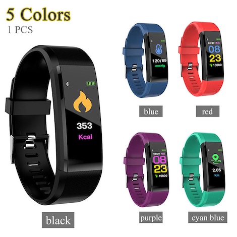 115plus Bluetooth Smart Watch Heart Rate Blood Pressure Monitor
