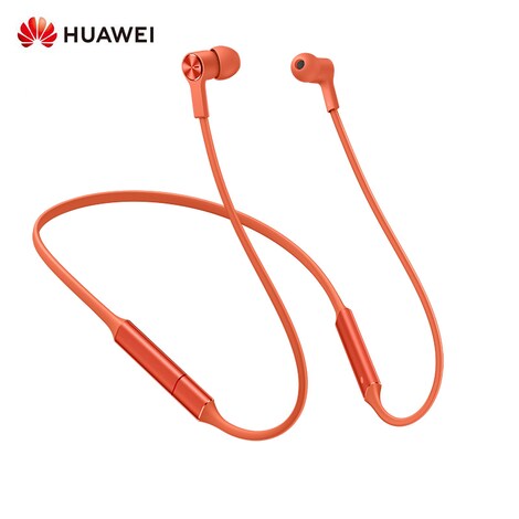 orange bluetooth earbuds