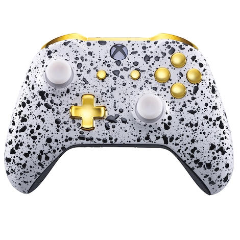 gold and white xbox controller