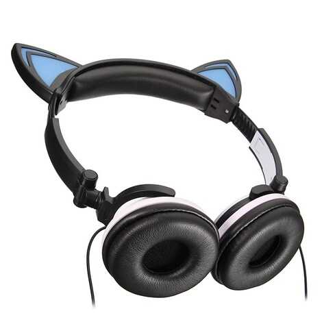 Wired Cat Ears Headphone - Gaming Headset With LED Light 3.5mm ...