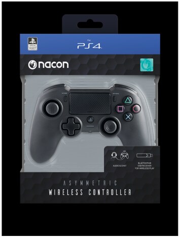 Nacon Ps4 Black Asymmetric Wireless Controller Black