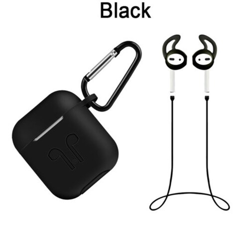 Silicone Cover Case Carabiner Hook Anti Lost Earphone Strap Ear Tips Set For Apple Airpods Black G2a Com - how to get white earbuds roblox 2019