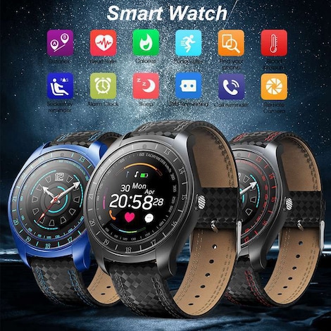 waterproof sport smart watch blood pressure heart rate monitor for ios android