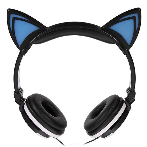 Wired Cat Ears Headphone - Gaming Headset With Led Light 3.5mm 