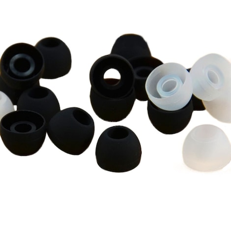 Ear Buds - 10 Pairs Medium Size Silicone Replacements White