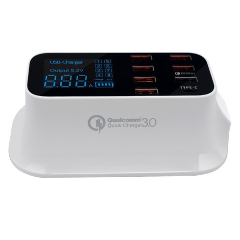 Fast Charging Station Multiple Usb Charger 7 Port Desktop Charger Hub Led Display Power Adapter Us Plug G2a Com