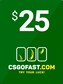 CSGOFAST 25 USD - CSGOFAST Key - GLOBAL